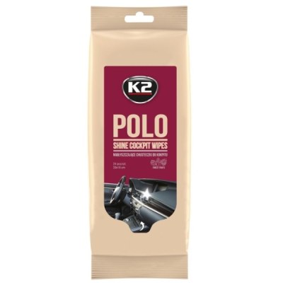 K2 Polo műszerfaltisztító kendő, fényes - 24 db